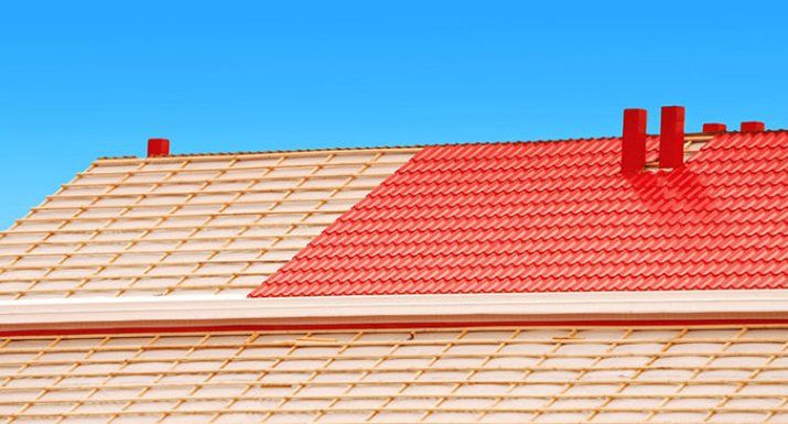 New shingle roofing installed over fresh sheathing on a residential home